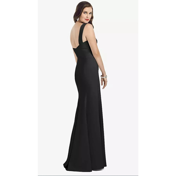 NEW Dessy Collection Size 0 Sleeveless Trumpet Gown Black Dress $248 msrp I24-14 - Picture 2 of 11